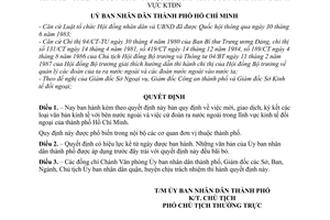 Quyết định 377/QĐ-UB quy định mời, giao dịch, ký kết các loại văn bản kinh tế với bên nước ngoài và cử đoàn ra nước ngoài