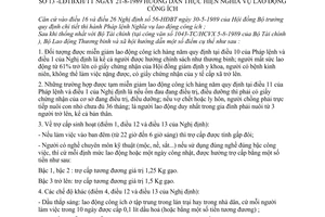 Thông tư 13-LĐTBXH/TT hướng dẫn nghĩa vụ lao động công ích