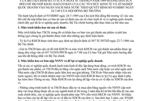 Thông tư 33-TC/CN sửa đổi chế độ nộp khấu hao cơ bản tổ chức kinh tế xí nghiệp quốc doanh vào ngân sách Nhà nước