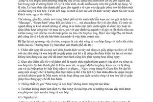 Chỉ thị 27/CT-UB tổ chức quản lý nhà xông xoa bóp