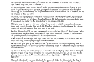 Chỉ thị 29/CT-UB chấn chỉnh hoạt động dịch vụ địa bàn thành phố Hồ Chí Minh