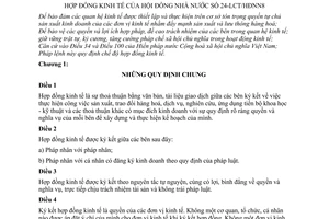 Pháp lệnh Hợp đồng kinh tế 1989 24-LCT/HĐNN8