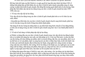 Quyết định  176-HĐBT  sắp xếp lại lao động trong các đơn vị kinh tế quốc doanh