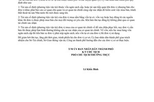 Công văn 4437/UB-TM bán nhượng phương tiện vận tải