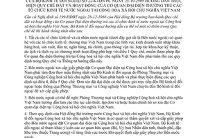 Thông tư 22-KTĐN/PC hướng dẫn Quy chế đặt hoạt động cơ quan đại diện thường trú tổ chức kinh tế nước ngoài Cộng hoà xã hội chủ nghĩa Việt nam
