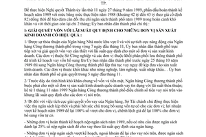 Chỉ thị 41/CT-UB giải quyết vốn đơn vị sản xuất, kinh doanh 2 tháng cuối năm 1989 bảo đảm cân đối thu chi ngân sách năm 89