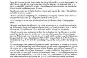 Chỉ thị 43/CT-UB tăng cường công tác tập trung giáo dục cải tạo phần tử hành động nguy hại xã hội tình hình mới