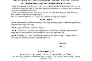 Quyết định 488/LĐTBXH-QĐ  mẫu biểu báo cáo thống kê lao động nghĩa vụ công ích