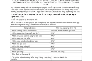 Thông tư 54-TC/TCĐN hướng dẫn bán ngoại tệ nghĩa vụ quỹ ngoại tệ tập trung Nhà nước
