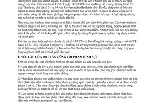 Chỉ thị 46/CT-UB mở đợt tấn công truy quét tội phạm hình sự