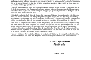 Chỉ thị 113/CT-UB năm 1989 sản xuất vận chuyển kinh doanh pháo Tết vũ khí vật liệu nổ Bến Tre