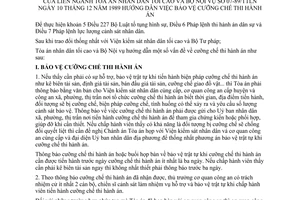 Thông tư liên tịch 07-89/TTLN hướng dẫn bảo vệ cưỡng chế thi hành án