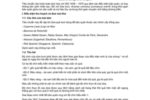 Tiêu chuẩn Việt Nam TCVN 5002:1989 (ISO 1838 - 1975)
về dứa tươi - hướng dẫn bảo quản và chuyên chở