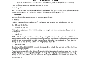 Tiêu chuẩn Việt Nam TCVN 4996:1989 (ISO 7971-1986) về ngũ cốc - phương pháp xác định dung trọng "khối lượng của 100 lít" - Phương pháp chuẩn do Ủy ban Khoa học và Kỹ thuật Nhà nước ban hành
