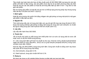 Tiêu chuẩn Việt Nam TCVN 4847:1989 (ISO 5506-1988)
về sản phẩm đậu tương - phương pháp xác định hoạt độ urê