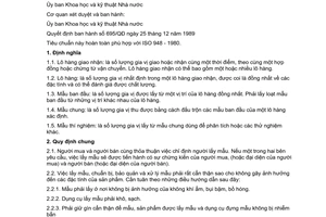 Tiêu chuẩn Việt Nam TCVN 4889:1989 (ISO 948 - 1988) 
về gia vị  - lấy mẫu do Ủy ban Khoa học và kỹ thuật Nhà nước ban hành