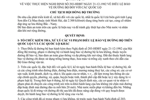 Quyết định 06-CT  phạm vi đường bộ  hành lang bảo vệ đường là lưu không, thuộc tuyến đường để bảo vệ, bảo đảm an toàn giao thông dự phòng khi mở rộng