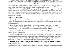 Thông tư 02-LĐTBXH-TT chế độ trang bị phương tiện bảo vệ cá nhân trong lao động