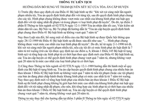 Thông tư liên tịch 02-BNV-TANDTC-VKSNDTC-BTP/TTLT thẩm quyền xét xử tòa án cấp huyện