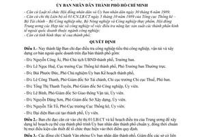 Quyết định 81/QĐ-UB thành lập Ban chỉ đạo điều tra công nghiệp, vận tải và xây dựng cơ bản ngoài quốc doanh