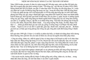 Chỉ thị 07/CT-UB đẩy mạnh phong trào trồng cây gây rừng năm 1990 nhân kỷ niệm 100 năm ngày sinh Chủ tịch Hồ Chí Minh