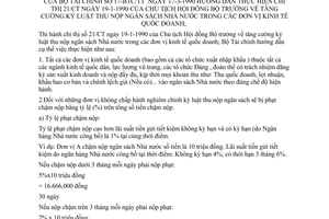 Thông tư 17-BTC/TT tăng cường kỷ luật thu nộp NSNN đơn vị kinh tế quốc doanh hướng dẫn Chỉ thị 21/CT