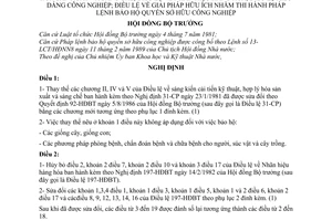 Nghị định 84-HĐBT sửa đổi Điều lệ sáng kiến cải tiến kỹ thuật, hợp lý hóa sản xuất nhãn hiệu hàng hóa