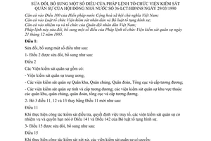 Pháp lệnh Viện kiểm sát quân sự sửa đổi 1990 36-LCT/HĐNN8