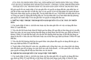 Thông tư liên tịch 04/TTLN giải quyết tranh chấp tài sản gắn liền quyền sử dụng đất đai
