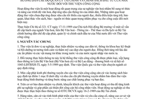 Thông tư liên tịch 97-VHTTDL-TC/TTLT hướng dẫn quản lý tài chính chính sách đầu tư Nhà nước với Thư viện công cộng