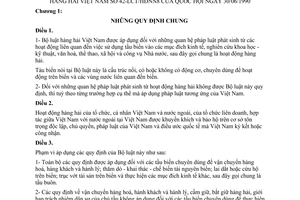 Luật Hàng hải 1990 42-LCT/HĐNN8