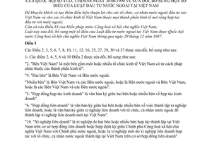 Luật Đầu tư nước ngoài tại Việt Nam 1990 sửa đổi 41-LCT/HĐNN8
