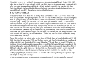 Chỉ thị 28/CT-UB xây dựng kế hoạch kinh tế - xã hội năm 1991