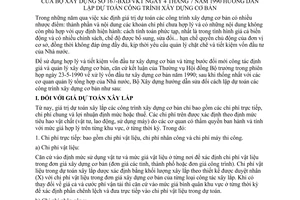 Thông tư 167-BXD/VKT hướng dẫn lập dự toán công trình xây dựng cơ bản