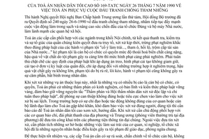 Công văn 169-TATC Toà án phục vụ cuộc đấu tranh chống tham nhũng