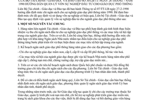 Thông tư liên tịch 30-LB/TT hướng dẫn quản lý vốn sự nghiệp đầu tư cho giáo dục phổ thông