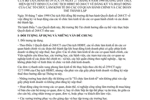 Thông tư 39-TC/CTN đăng ký hoạt động tổ chức làm kinh tế cơ quan hành chính đoàn thể thành lập