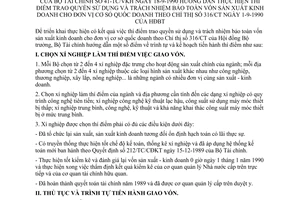 Thông tư 41-TC/VKH hướng dẫn thí điểm trao quyền sử dụng trách nhiệm bảo toàn vốn sản xuất kinh doanh đơn vị cơ sở quốc doanh theo Chỉ thị 316/CT