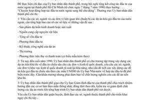 Chỉ thị 37/CT-UB triển khai xây dựng dự án tiền khả thi đầu tư chiều sâu cơ sở quốc doanh thuộc thành phố Hồ Chí Minh