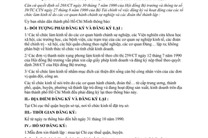 Thông báo 104/TB-UB  đăng ký và hoạt động của các tổ chức làm kinh tế do các cơ quan hành chánh sự nghiệp và các đoàn thể thành lập