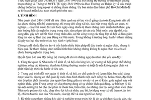 Chỉ thị 40/CT-UB tổ chức thực hiện chống tham nhũng toàn Thành phố