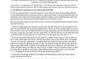 Thông tư 45-TC/TCT hướng dẫn Luật thuế doanh thu