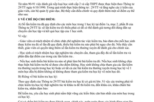 Thông tư 23/TT bổ sung Quy định đánh giá xếp loại học sinh cấp 2