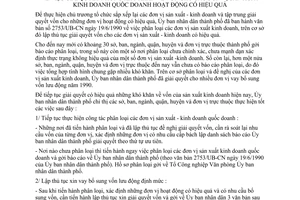 Chỉ thị 41/CT-UB giải quyết khó khăn vốn đơn vị sản xuất kinh doanh quốc doanh hoạt động hiệu quả