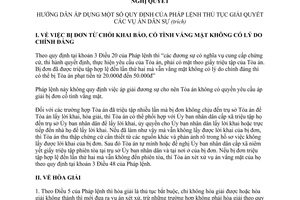 Nghị quyết 03/HĐTP năm 1990 hướng dẫn Pháp lệnh thủ tục giải quyết các vụ án dân sự (trích) do Hội đồng Thẩm phán Tòa án nhân dân