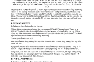 Thông tư 15-LĐTBXH/TT hướng dẫn chế độ phụ cấp khu vực thâm niên chính sách trợ cấp một lần công nhân, viên chức miền núi