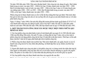 Thông báo 127/TB-UB thanh toán công trái kỳ hạn 5 năm phát hành cuối 1985 và năm 1986 thành phố Hồ Chí Minh