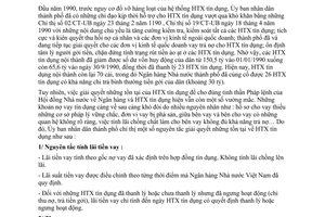 Chỉ thị 44/CT-UB giải quyết tồn tại Hợp tác xã tín dụng địa bàn thành phố Hồ Chí Minh