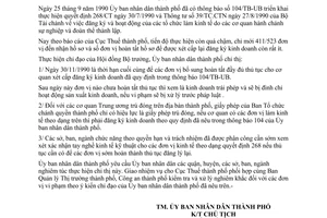 Chỉ thị 46/CT-UB thực hiện đăng ký lại đơn vị kinh tế theo Quyết định 268