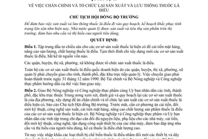 Quyết định 392-CT chấn chỉnh  tổ chức lại sản xuất và lưu thông thuốc lá điếu